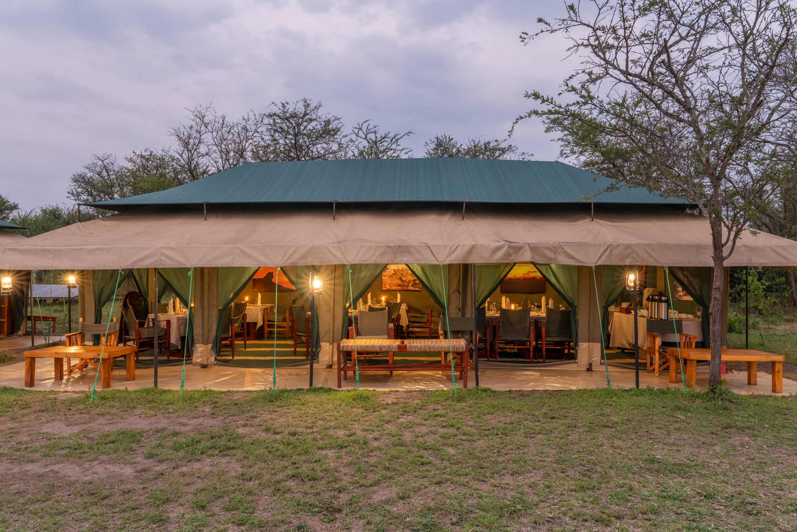 Mobile safari camp on Serengeti plains